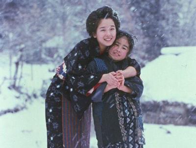 おしん青年期の田中裕子と少女時代の小林綾子