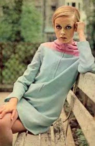 ツイッギー Twiggy 今現在は 60年代70年代ファッションミニスカ女王画像